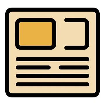 Online newspaper article providing breaking news and information Stock Illustration