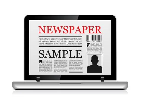 Online newspaper Stock Illustration