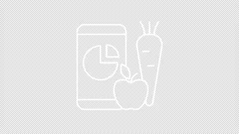 Online nutrition tracker white line animation Stock Footage 310291104