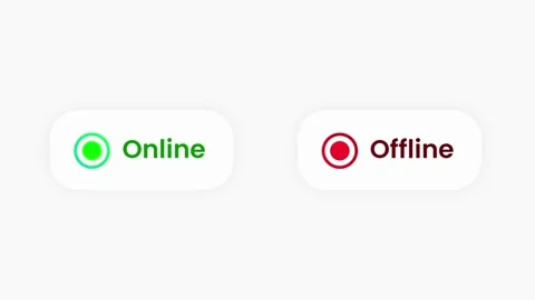 Online Offline Side Badge Stock Footage 334462926