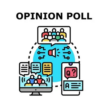 Online opinion poll concept for customer feedback 스톡 일러스트