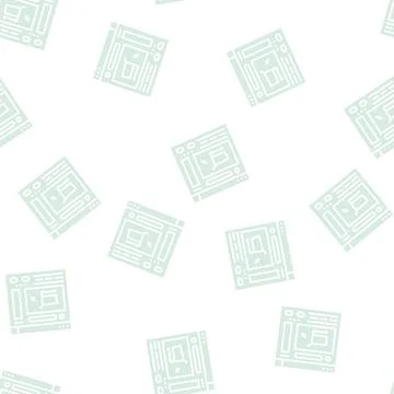 Online order glyph seamless pattern Stock Illustration
