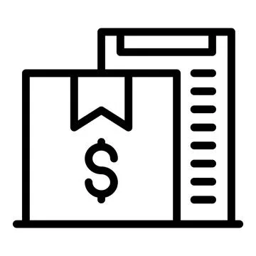 Online order icon outline vector. Fill form Stock Illustration