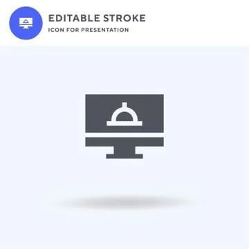 Online Order icon vector, filled flat sign, solid pictogram isolated on white Stock Illustration