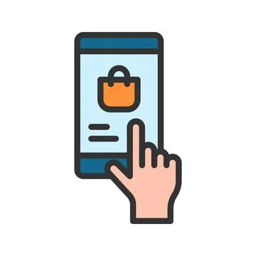 Online Order icon vector image. Stock Illustration