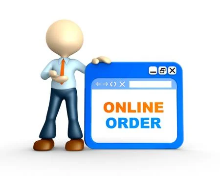 Online order Stock Illustration