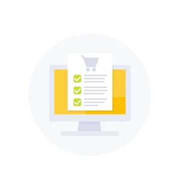 Online order, purchase form, e-commerce and shopping 스톡 일러스트