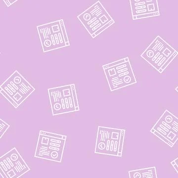 Online order tracking line seamless pattern Stock Illustration