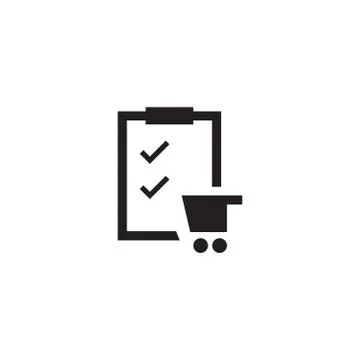 Online order vector icon design template Stock Illustration