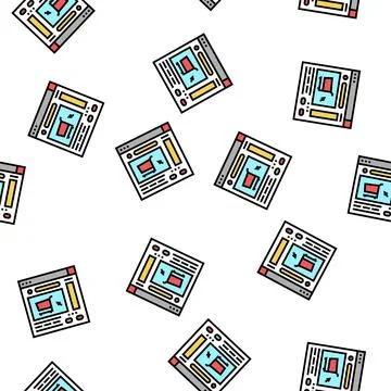 Online order vector seamless pattern 스톡 일러스트
