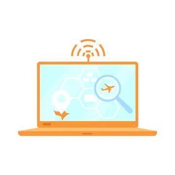 Online package tracking semi flat color vector object Stock Illustration