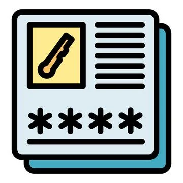 Online password icon vector flat Stock Illustration