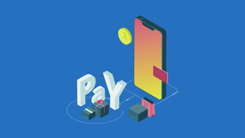 Online Pay Concept Vídeo Stock 104871860