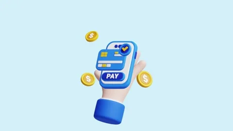 Online Payment 3D Animated Concept. Stock Footage 289454525
