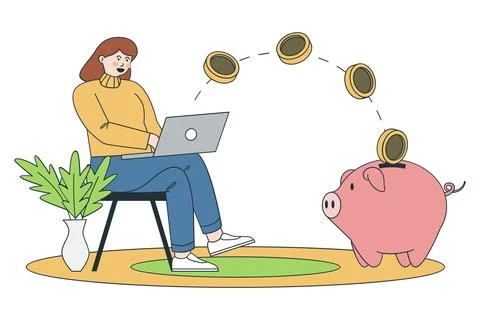 Online Payment and E-commerce Checkout Illustrazione stock