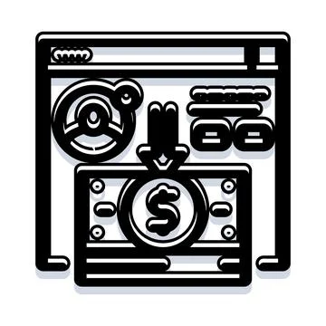 Online payment banking process with dollar currency icon 스톡 일러스트