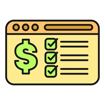 Online payment checklist on a browser window Stock Illustration