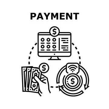Online payment concept with digital transaction processing Stock Illustration