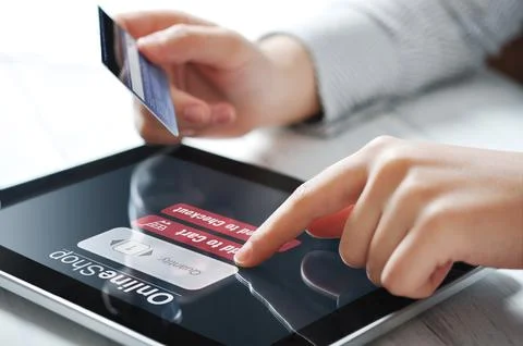 Online payment concept Stock Photos