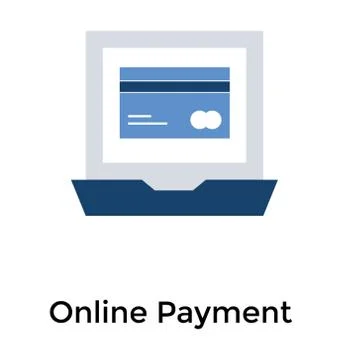 Online payment in flat design Stock Illustration