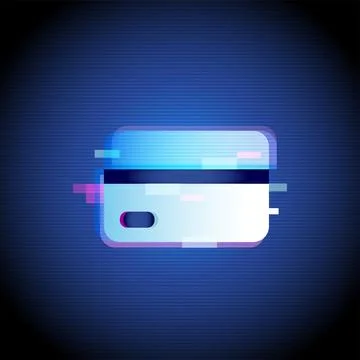Online Payment Glitch Technology Background Stock Illustration