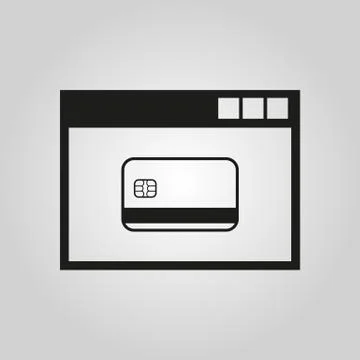 Online payment icon. vector design. Online payment symbol. Online payment web Stock-Illustration