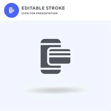 Online Payment icon vector, filled flat sign, solid pictogram isolated on whi Stock Illustration