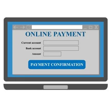 Online payment Stock Illustration