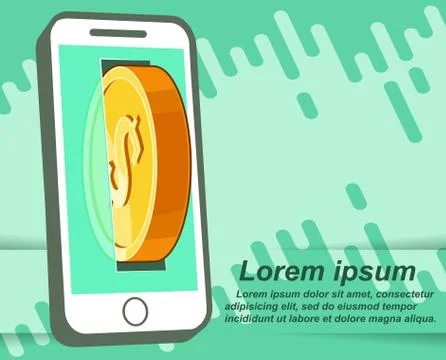 Online payment. Stock Illustration