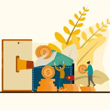 Online payment Stock Illustration