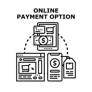 Online payment methods facilitating secure e commerce transactions Stock Illustration
