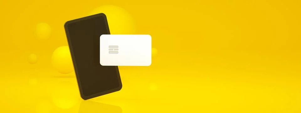 Online payment panoramic layout Stock Illustration