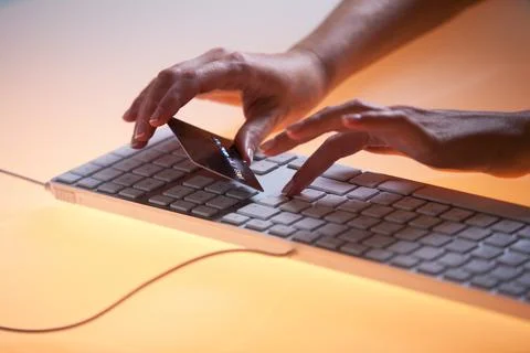 Online payment Stock Photos