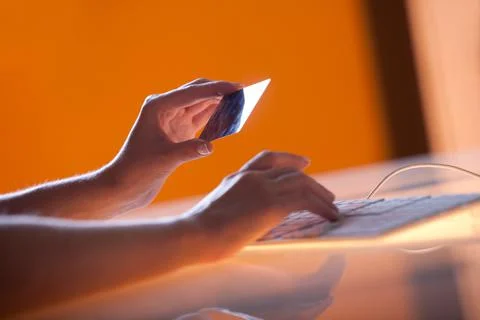 Online payment Stock Photos
