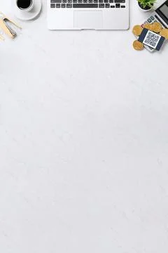 Online payment with QR code concept, virtual credit card, smart phone on offi Stock Photos