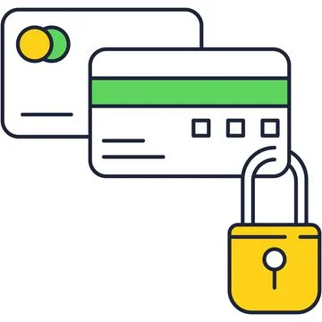 Online payment security code vector flat icon Stockillustratie
