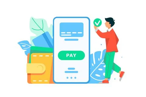 Online Payment Success Stock Illustration