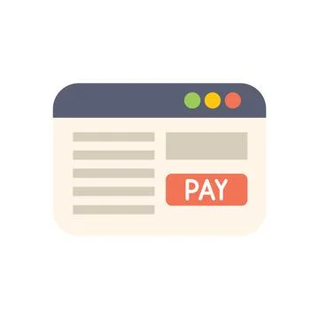 Online payment system showing digital transaction processing 库存插图