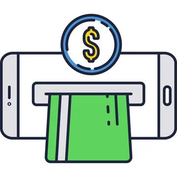 Online payment vector icon pay via phone Illustrazione stock