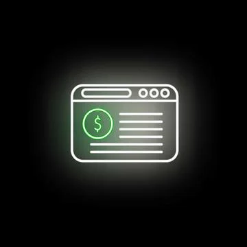 Online payment webpage showing dollar currency icon Stock-Illustration