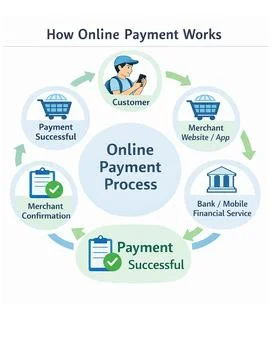 Online Payment Works System Stock Illustration