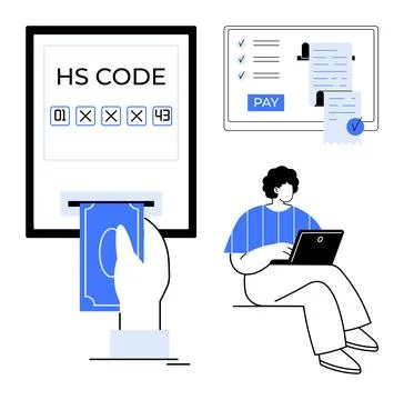 Online payments, e-commerce, billing, fintech, logistics, global shipping. Ha Illustrazione stock