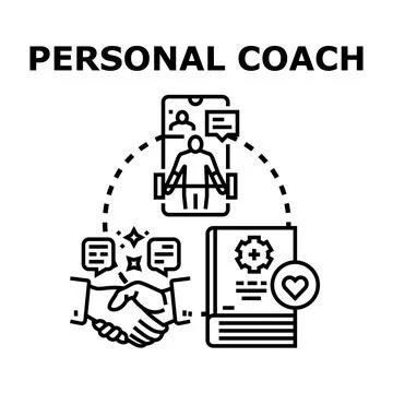 Online personal coach training program concept Illustrazione stock