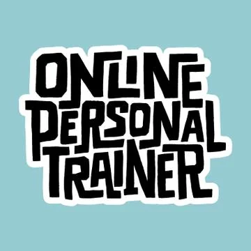 Online personal trainer Stock Illustration
