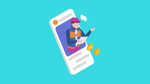 Online Personal Training Concept with Isometric Fitness Coach on Smartphone.. Stock Footage 337954703