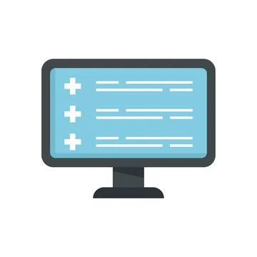 Online pharmacist icon flat isolated vector Stock Illustration