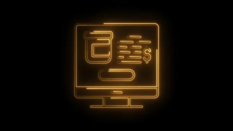 Online pharmacy on computer neon light concept illustrating medication orde.. 動画素材 314538085