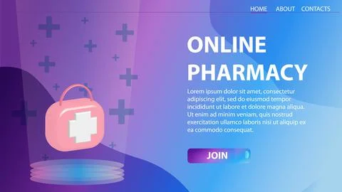 Online pharmacy Stock Illustration