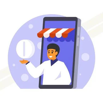 Online-pharmacy Stock Illustration