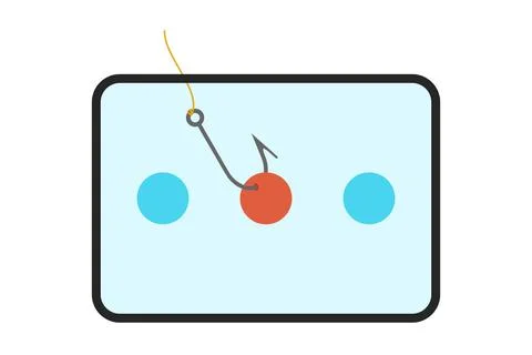 Online Phishing Scam Attempt Concept Vector Stock Illustration